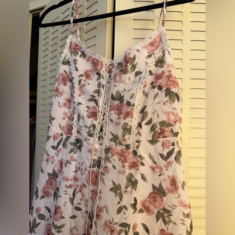 Cider Floral Cottagecore Lace Trim Maxi Dress NWT Size M - Picture 5 of 10